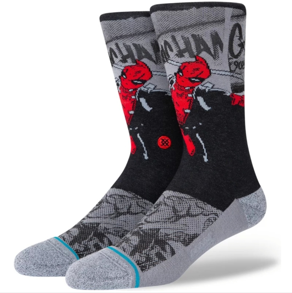 NWT Stance Marvel Deadpool Casual Crew Height Socks w/INFIKNIT Unisex Medium